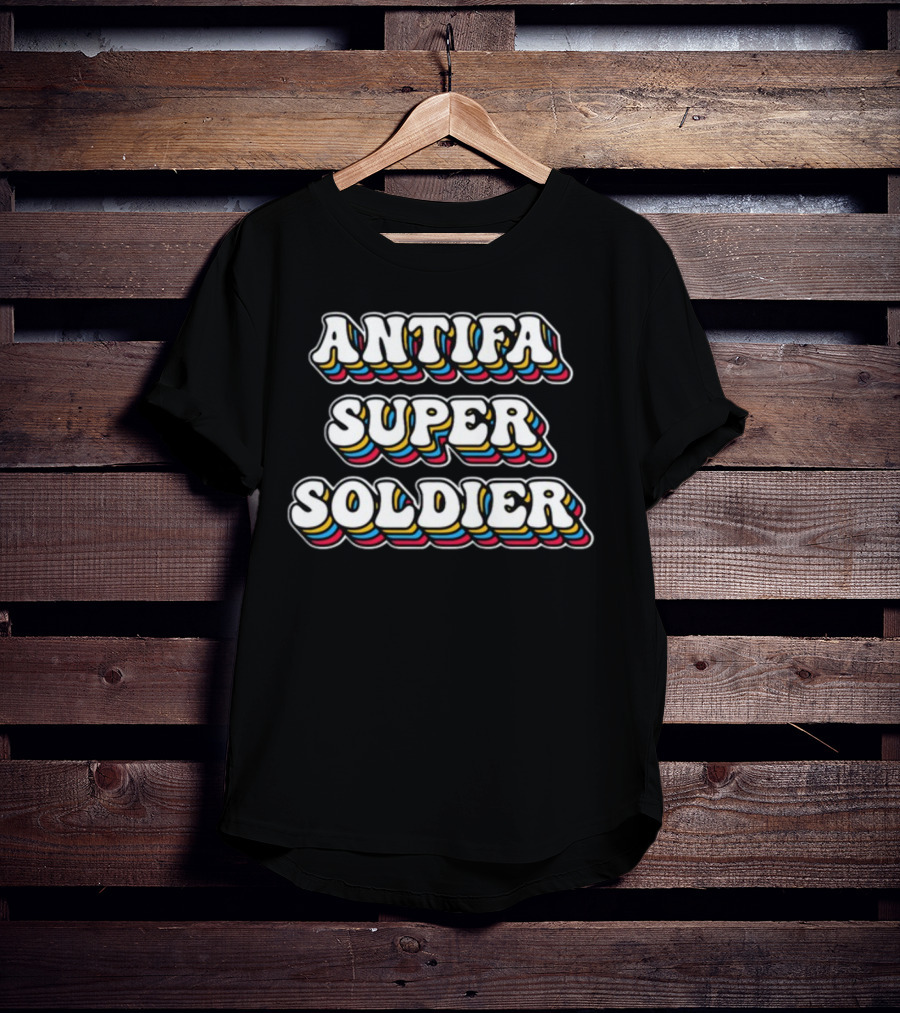 Lia Thomas Antifa Super Soldier Multicolored Retro T-Shirt