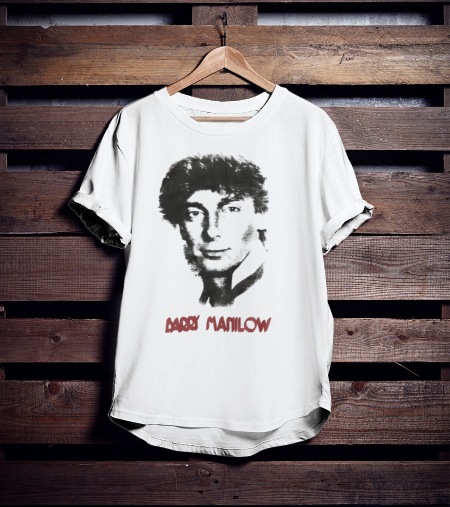 Barry Manilow Iconic Music Figure Black And Red T-Shirt