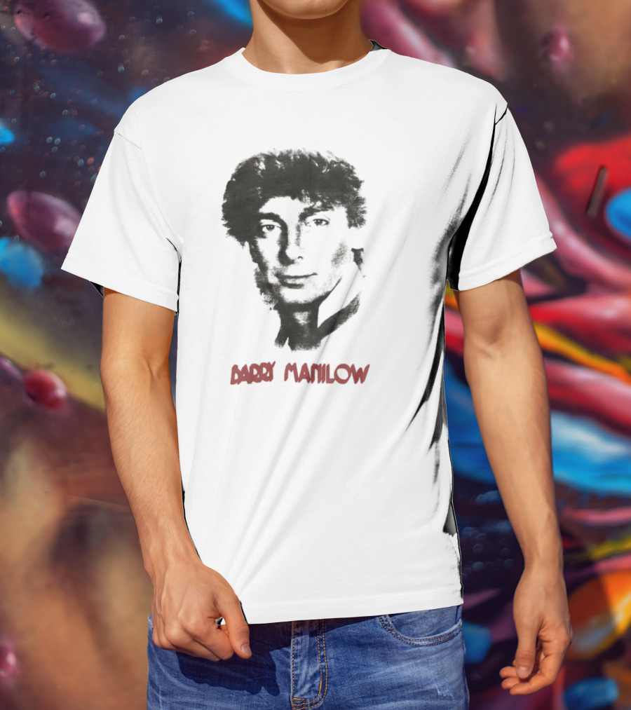 Barry Manilow Iconic Music Figure Black And Red T-Shirt