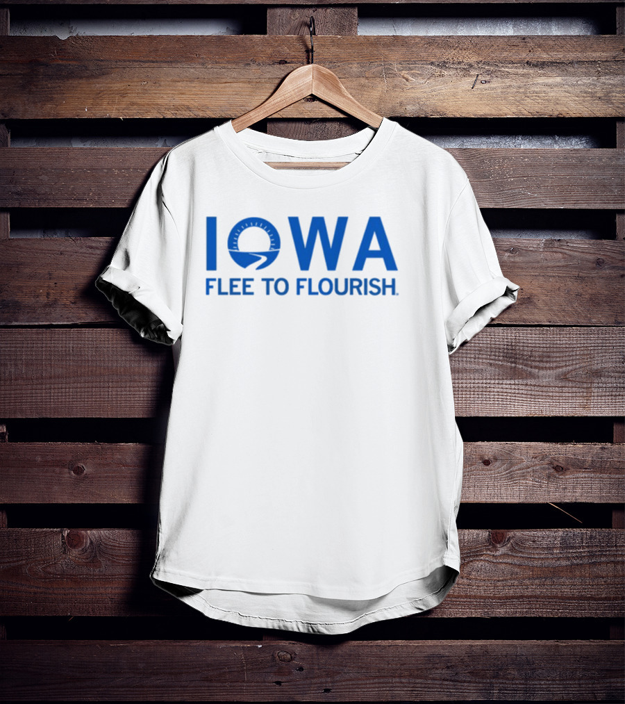 Iowa Flee To Flourish Blue Raygun T-Shirt