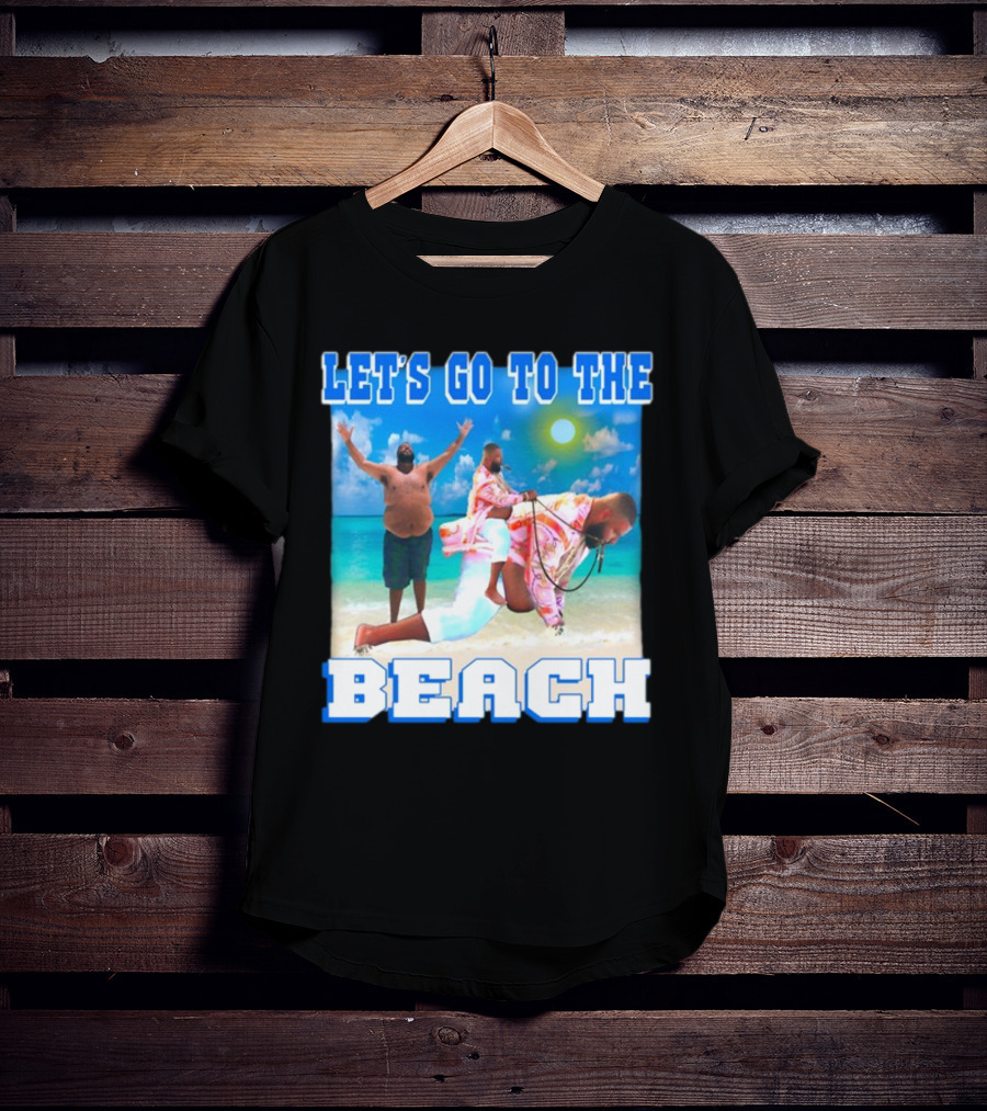 Let's Go To The Beach Dj Khaled Beach Scene With Floating And Joyful Pose T-Shirt