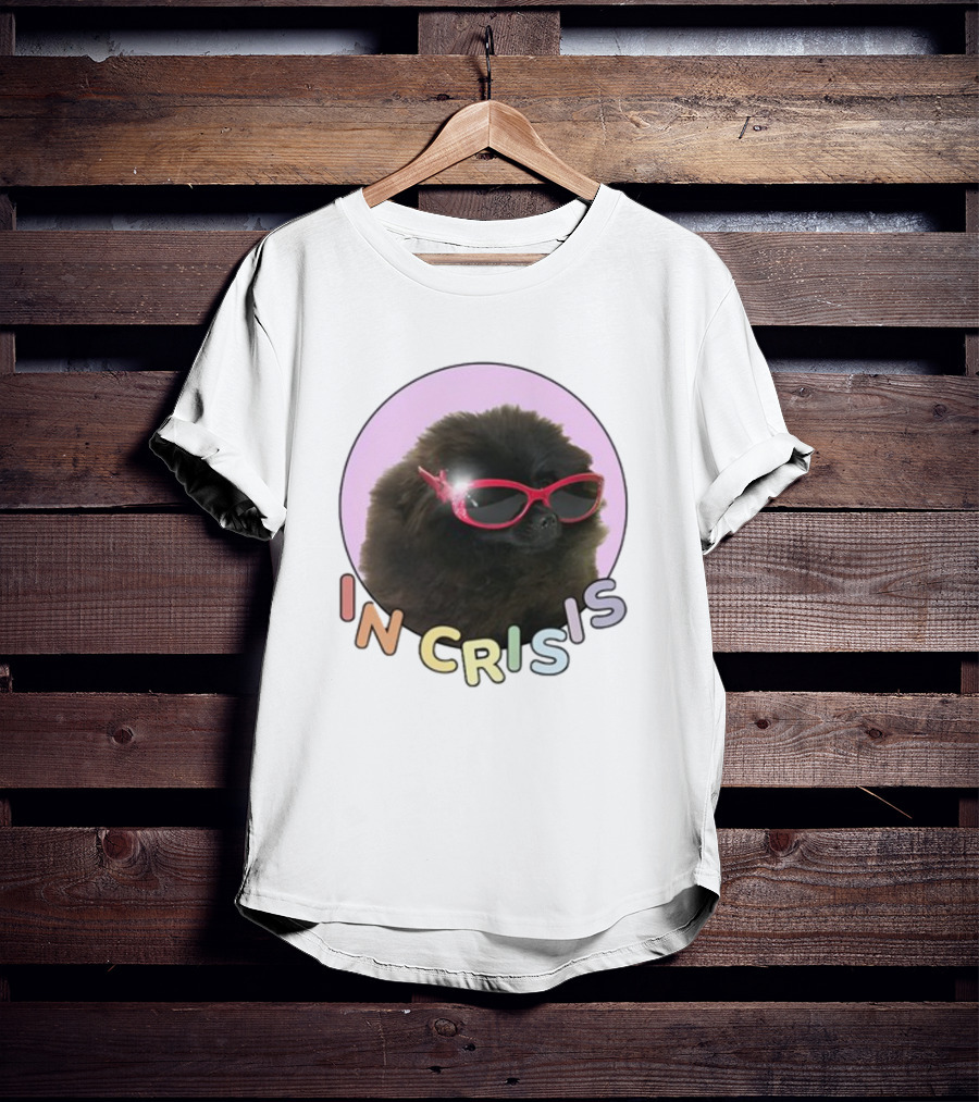 In Crisis Dog With Red Sunglasses T-Shirt