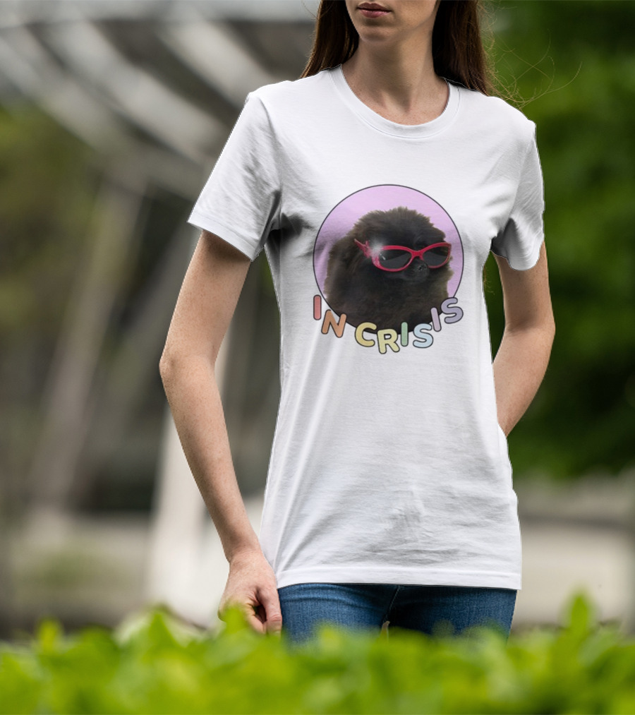 In Crisis Dog With Red Sunglasses T-Shirt