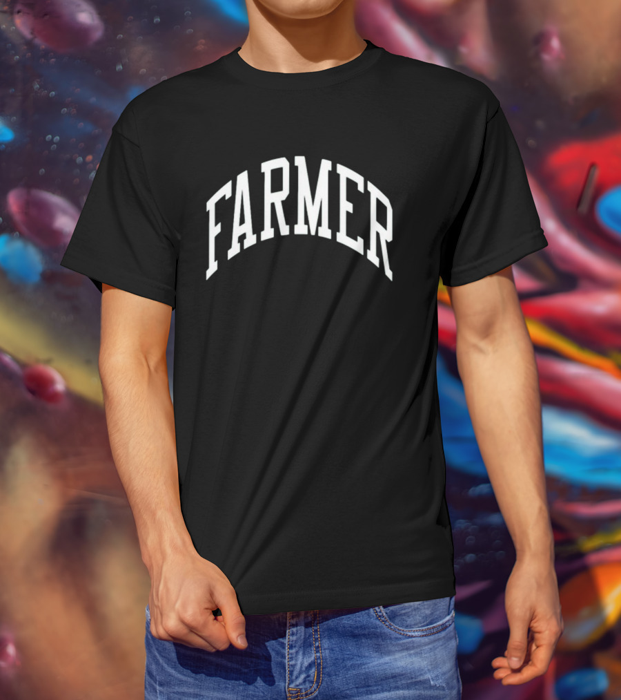 Shane Dawson Farmer Black Arch Text T-Shirt