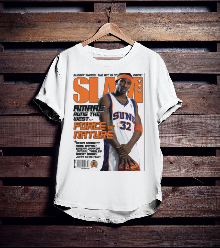 SLAM Amare Runs The West Force Of Nature Suns Basketball Star T-Shirt