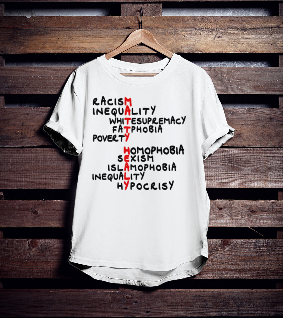 Goofy Goober Matty Healy Racism Inequality White Supremacy Fatphobia Poverty Homophobia Sexism Islamophobia Inequality Hypocrisy T-Shirt