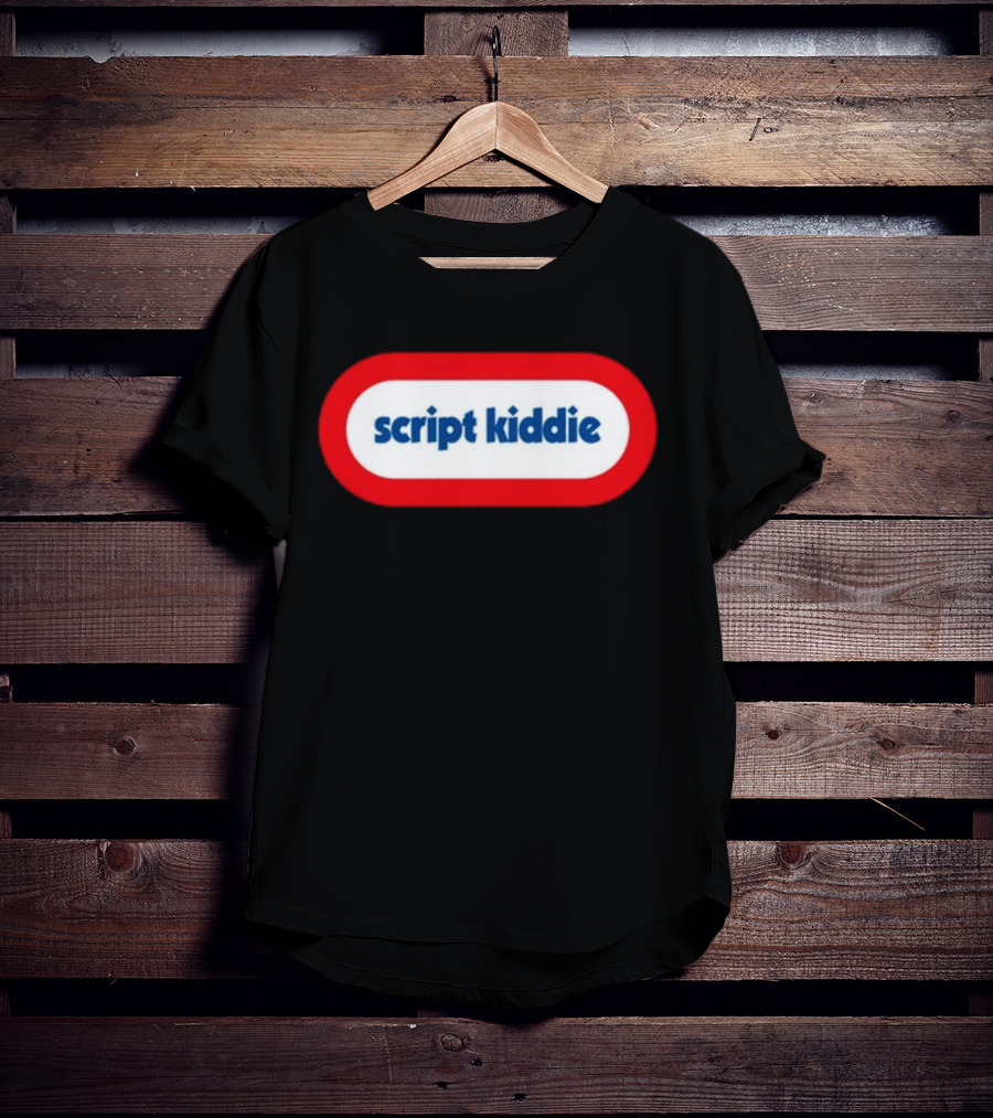 Script Kiddie Retro Logo Gaming Nostalgia T-Shirt