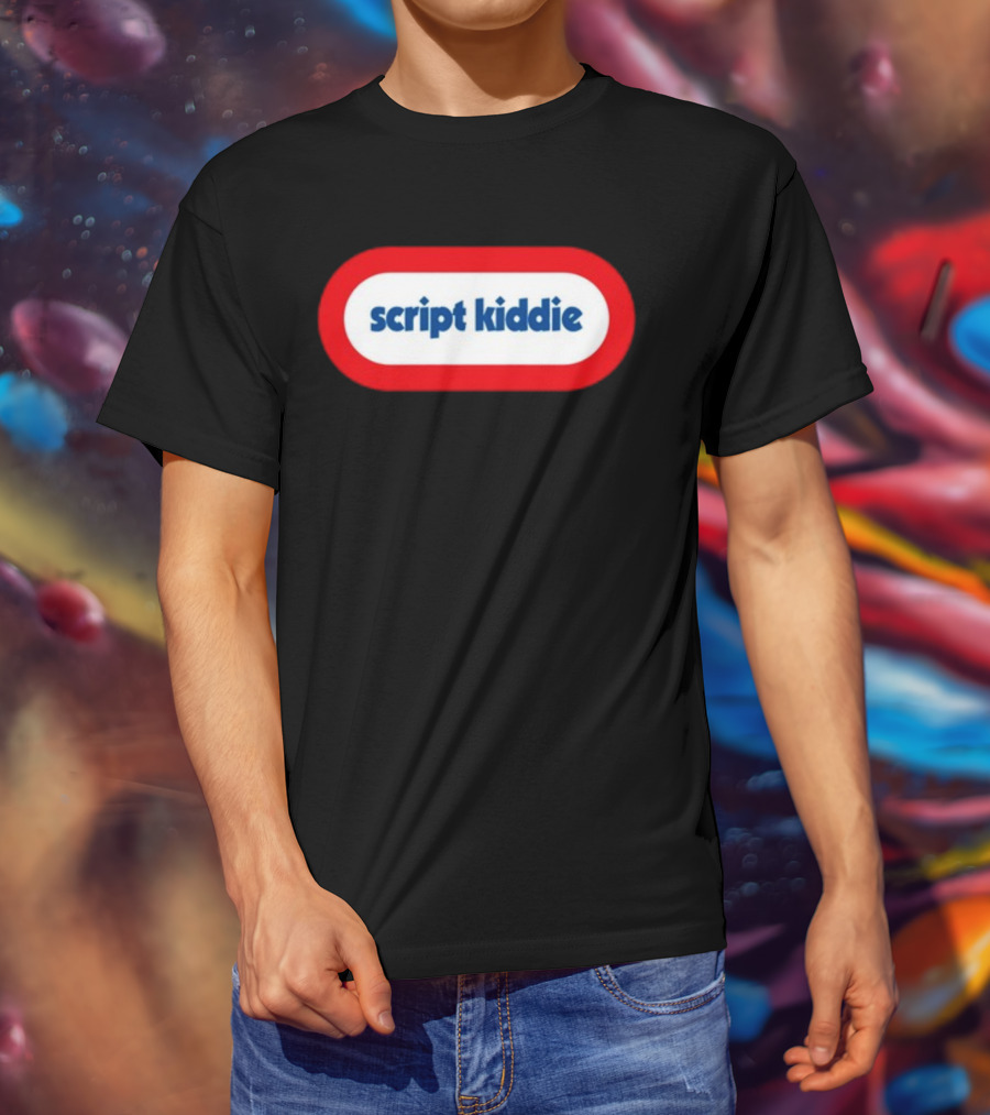 Script Kiddie Retro Logo Gaming Nostalgia T-Shirt