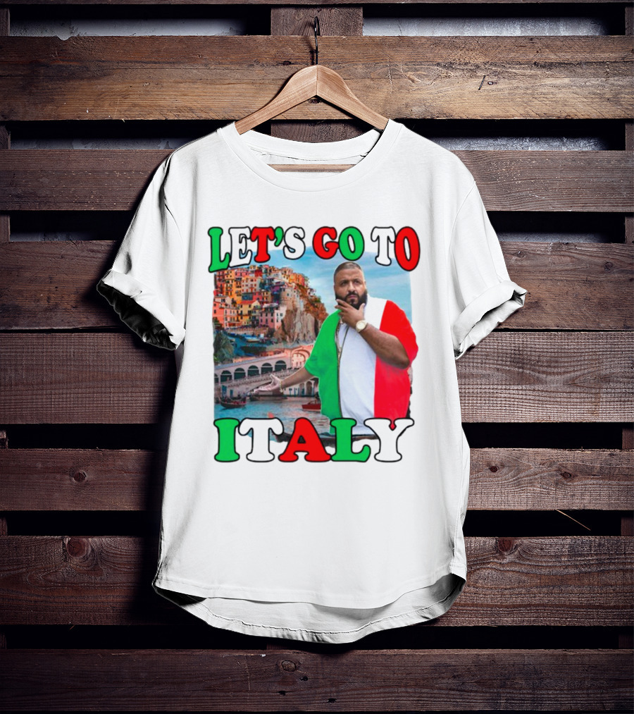 Funnyahhtees Let’s Go To Italy Dj Khaled Colorful Coastal Adventure T-Shirt