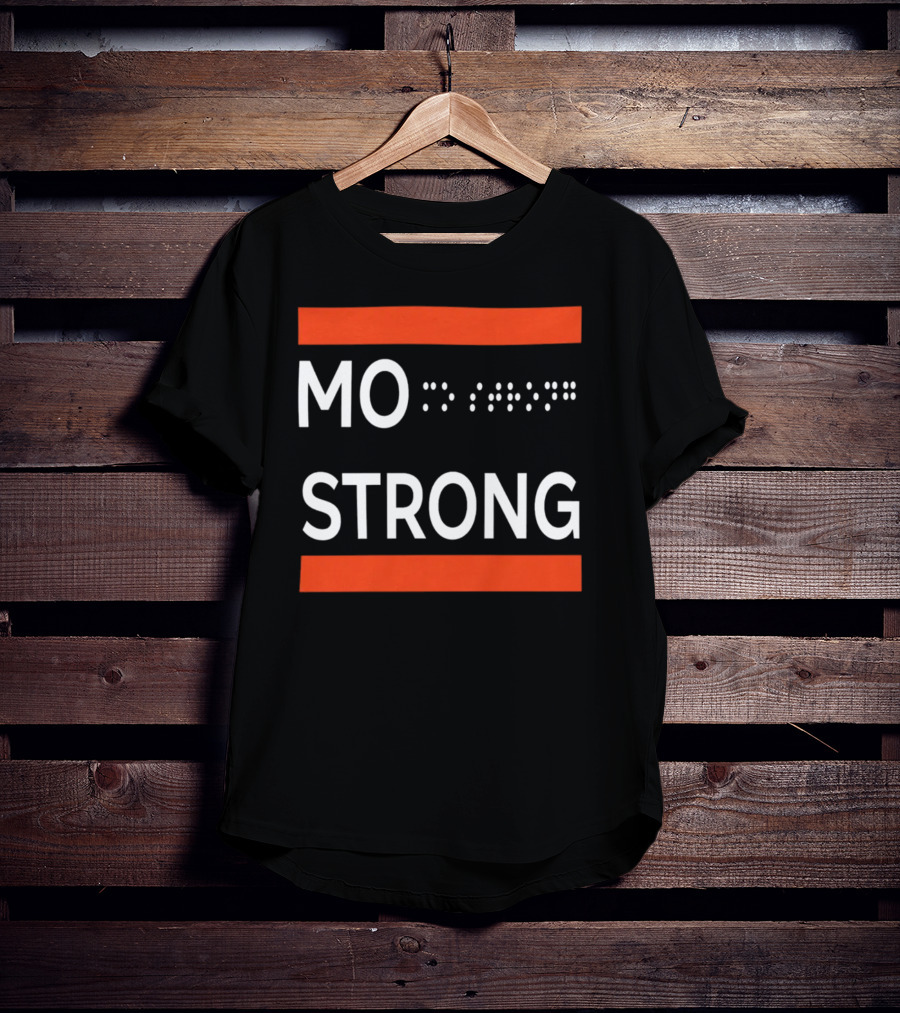 MO STRONG Braille Text T-Shirt