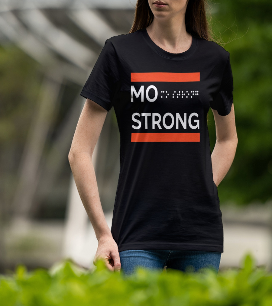 MO STRONG Braille Text T-Shirt