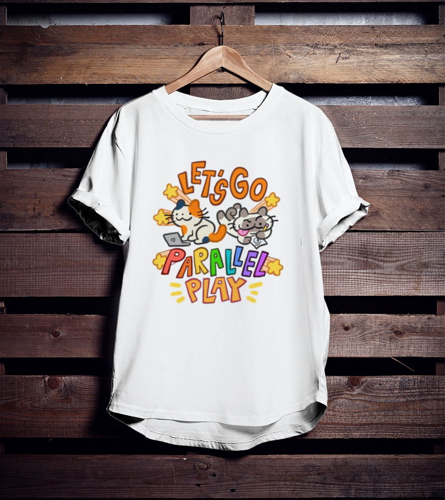 Let's Go Parallel Play Cats Fun Adventure T-Shirt