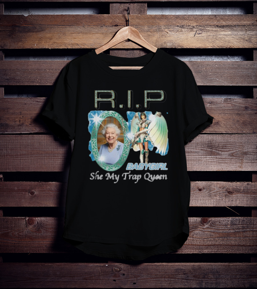 R.I.P Baby Girl She My Trap Queen Angel Wings Mirror T-Shirt