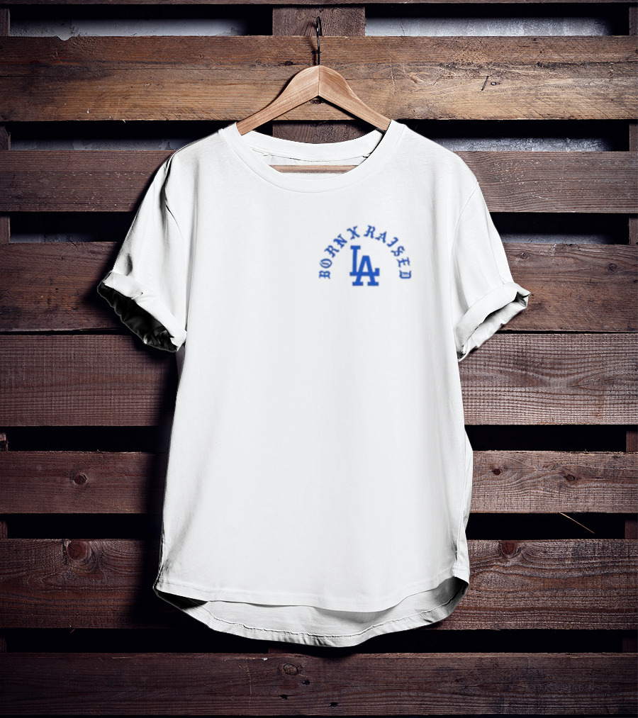 Born X Raised LA Dodgers-Inspired Los Angeles Typography T-Shirt