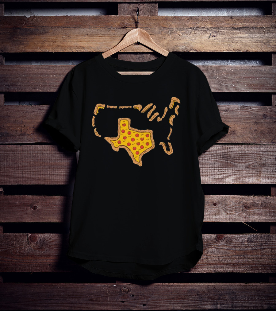 Texas Humor Grand Pizza Map T-Shirt