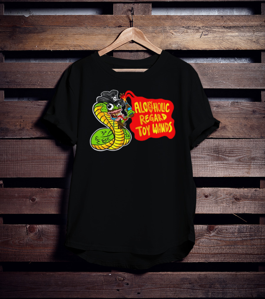 ALCOHOLIC REGARD TOY WANDS Snake Pirate Drinking T-Shirt