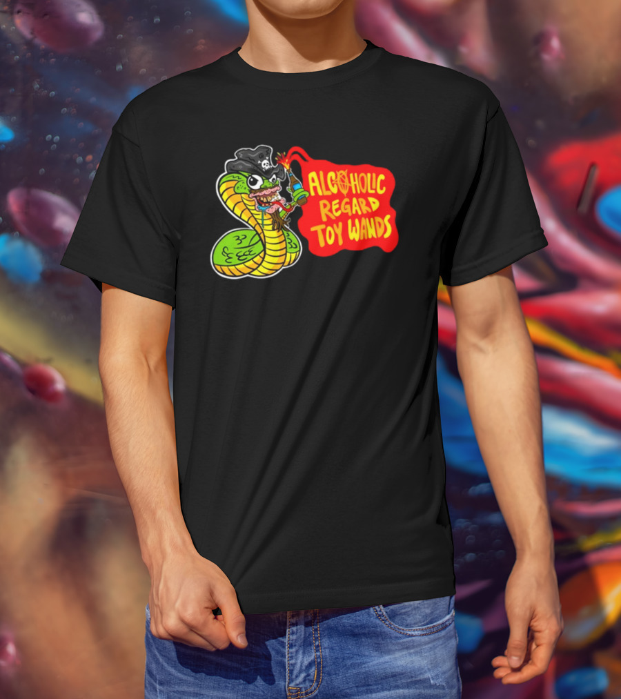 ALCOHOLIC REGARD TOY WANDS Snake Pirate Drinking T-Shirt