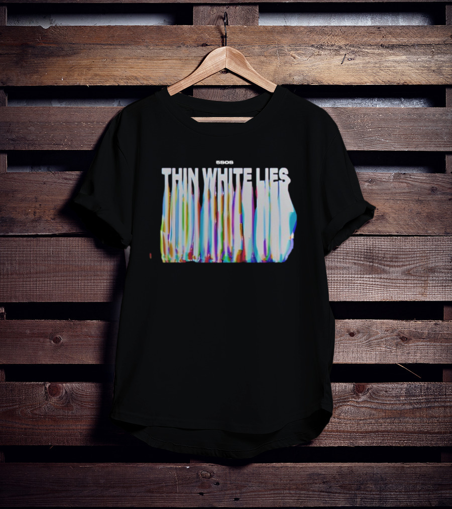 5SOS Thin White Lies Colorful Drip Effect T-Shirt