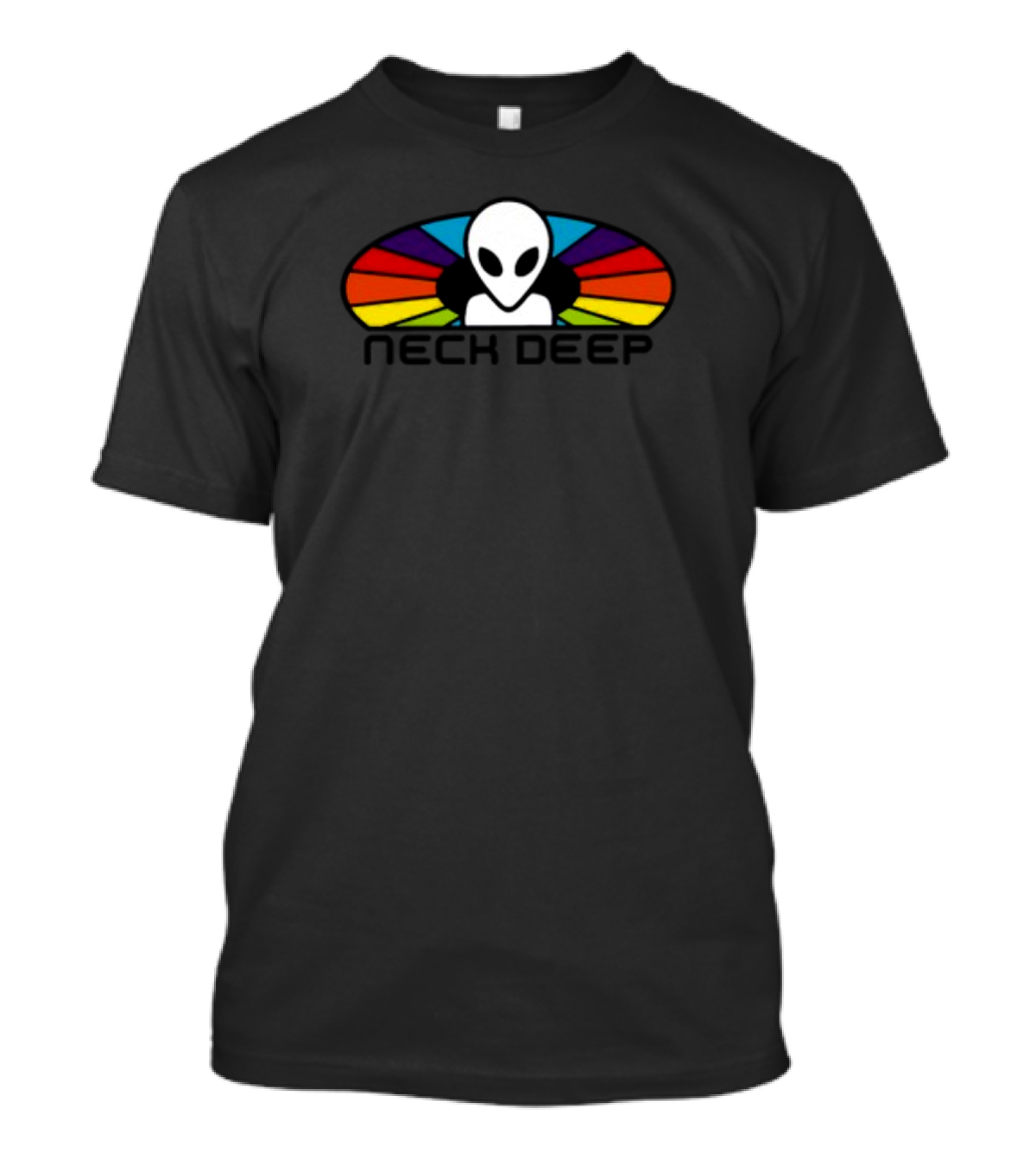 Neck Deep Alien Rainbow Nd Work Take Me With You T-Shirt