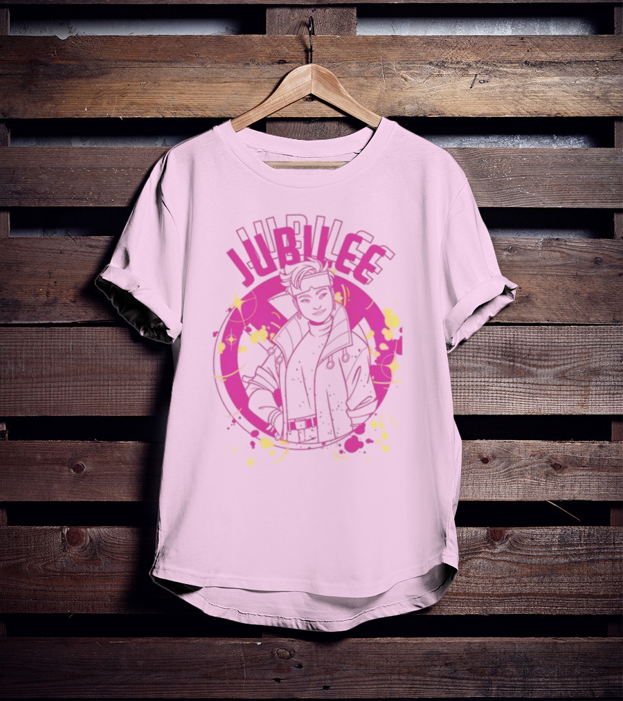 Jubilee X-Men Neon Pink T-Shirt