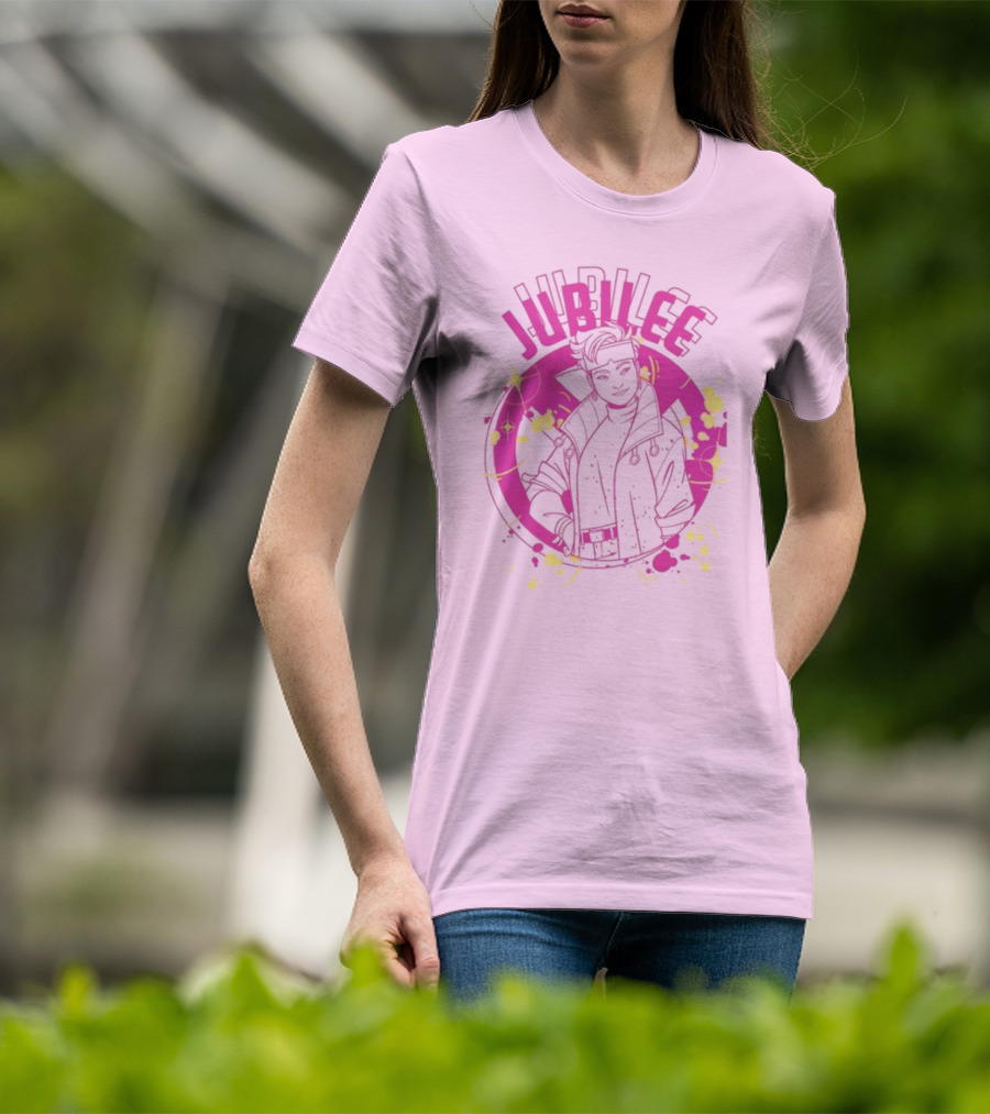 Jubilee X-Men Neon Pink T-Shirt