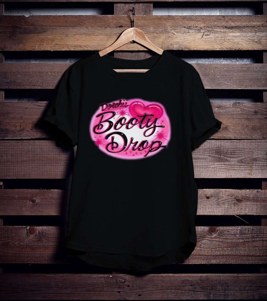 Doechii Booty Drop Heart Pink Bubble Lettering T-Shirt