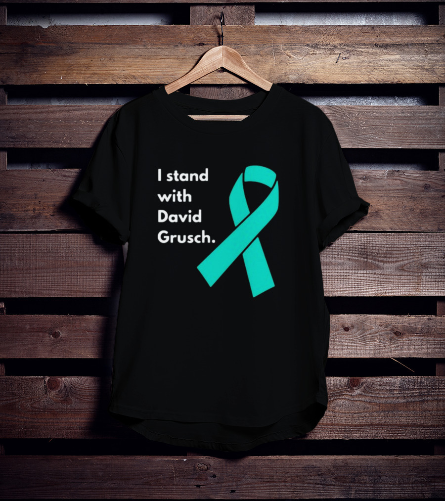 I Stand With David Grusch Teal Awareness T-Shirt