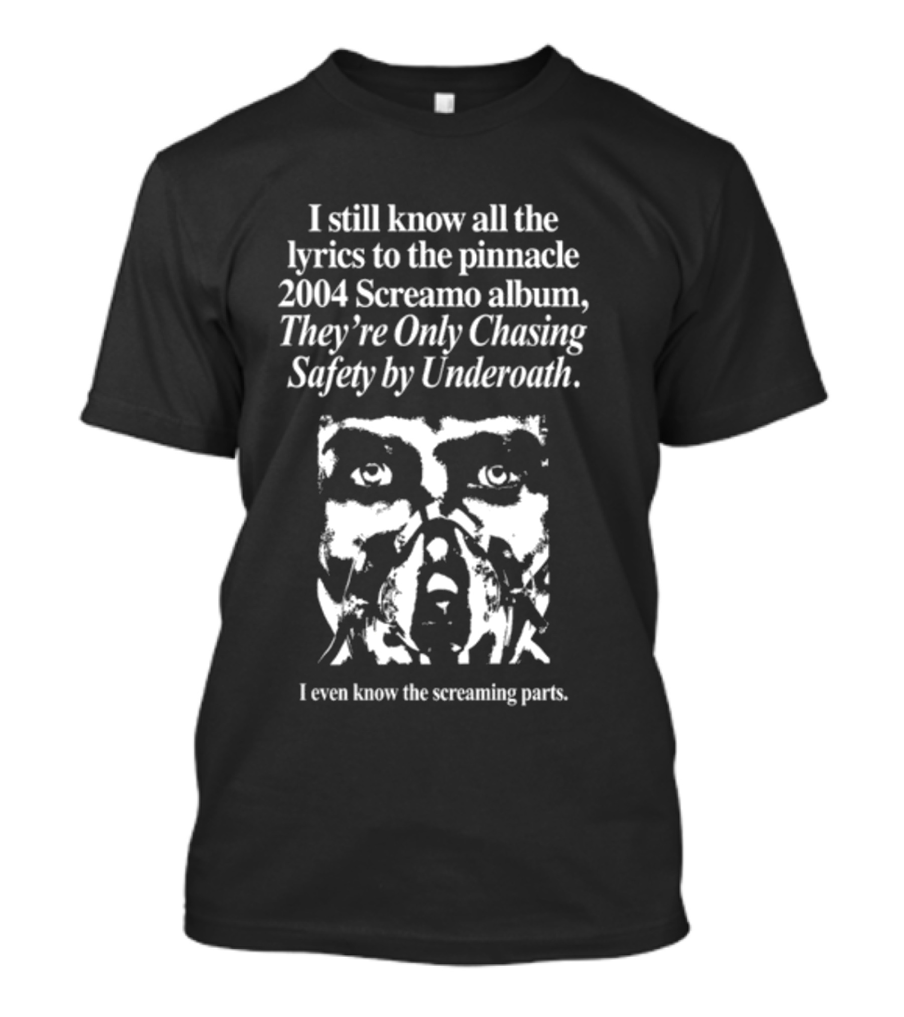 I Still Know All The Lyrics To The Pinnacle 2004 Screamo Album They're Only Chasing Safety By Underoath I Even Know The Screaming Parts T-Shirt