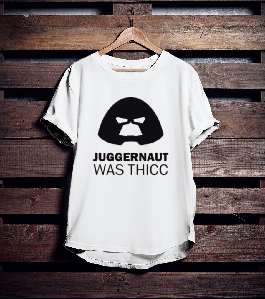 Juggernaut Was Thicc Bold Helmet T-Shirt