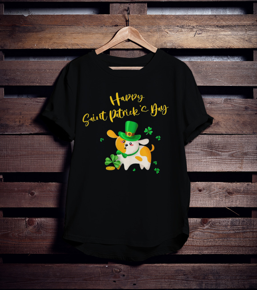 Happy Saint Patrick's Day Cute Kawaii Pug T-Shirt