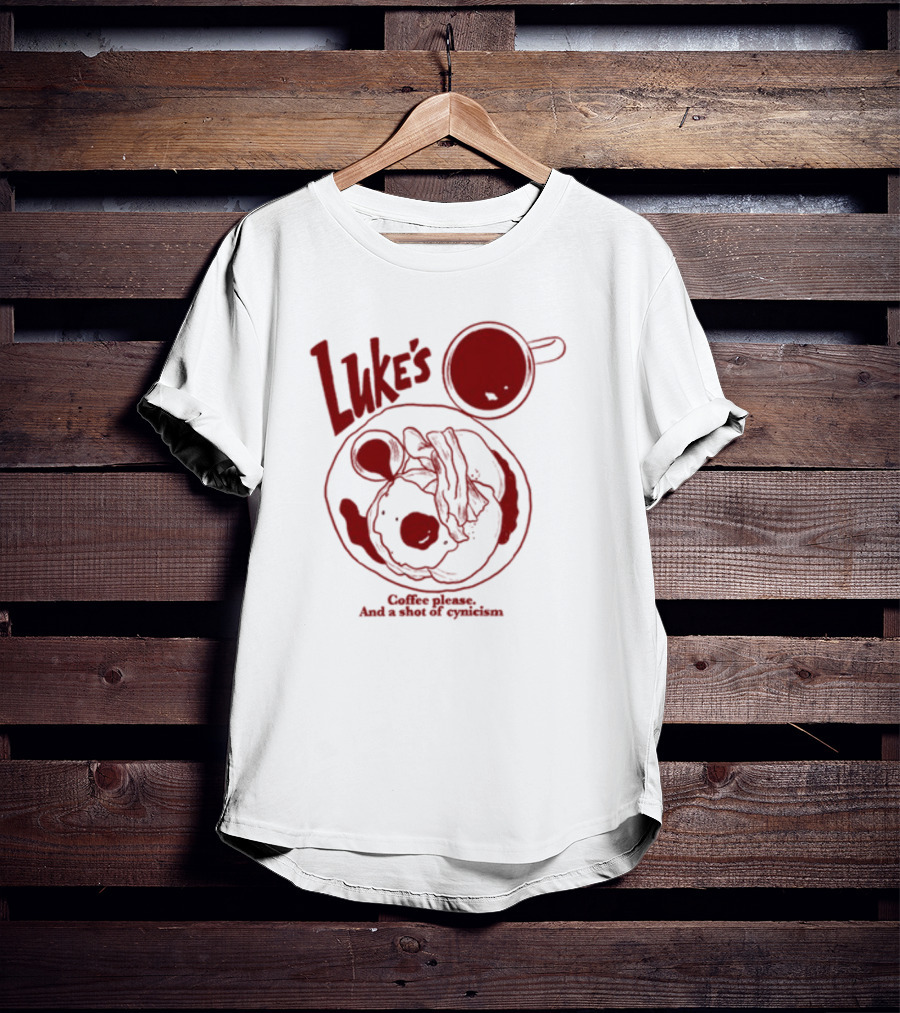 Luke's Coffee Please And A Shot Of Cynicism Thecliqueclothingco T-Shirt