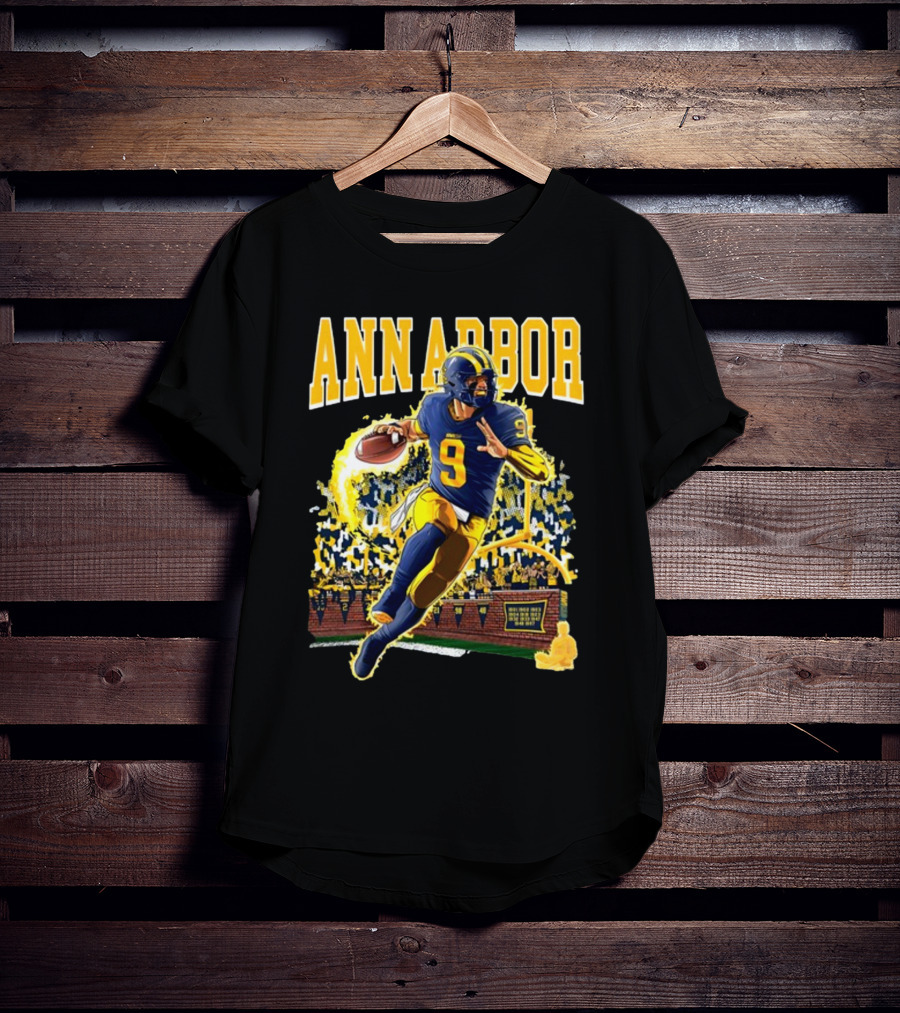 Ann Arbor Football Quarterback Number 9 Kiwiclo X J.J. Mccarth T-Shirt