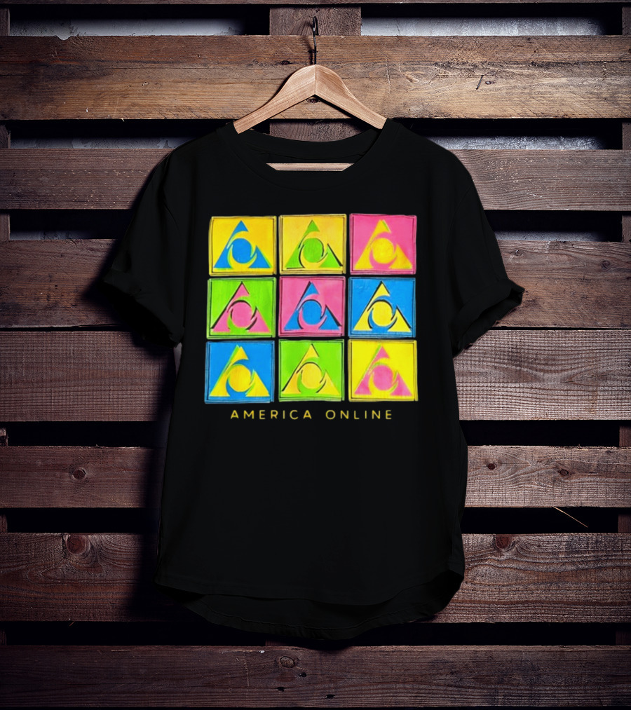 Pauly Holding AOL America Online Retro Logo Pop T-Shirt