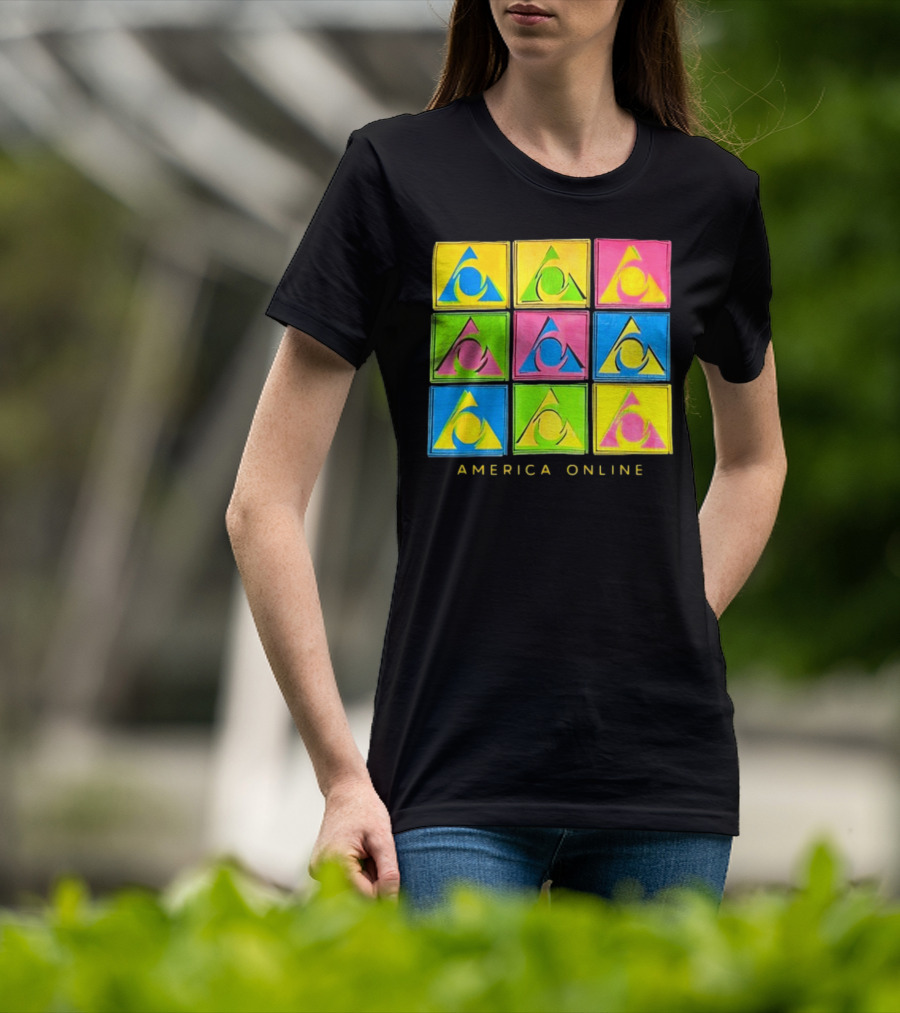 Pauly Holding AOL America Online Retro Logo Pop T-Shirt