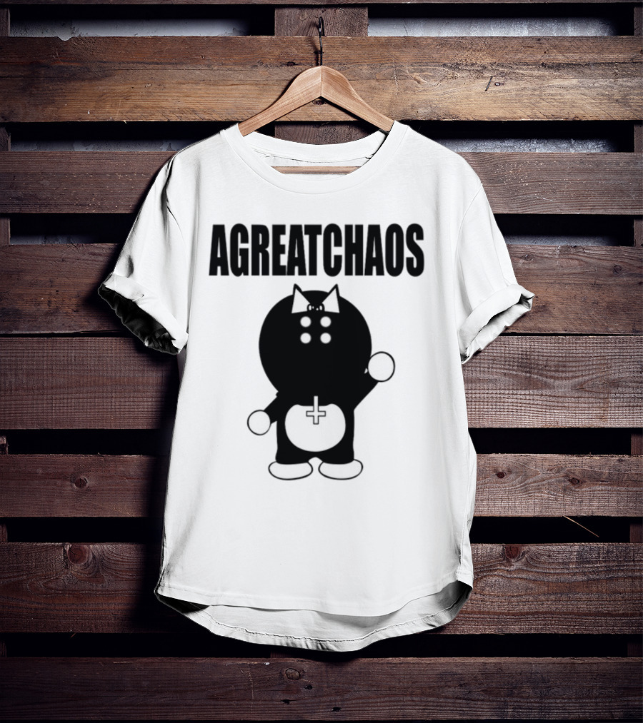 AGREATCHAOS Dark Figure With Bow And Cross T-Shirt