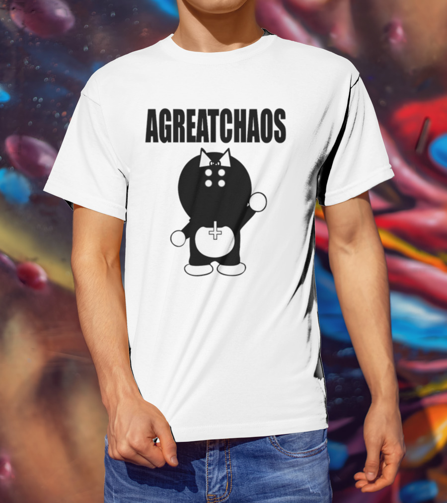 AGREATCHAOS Dark Figure With Bow And Cross T-Shirt