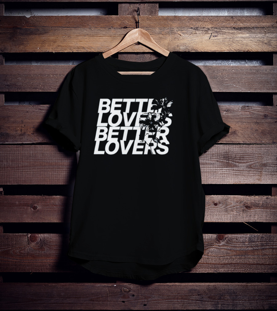 Better Lovers Floral Black Overlay T-Shirt