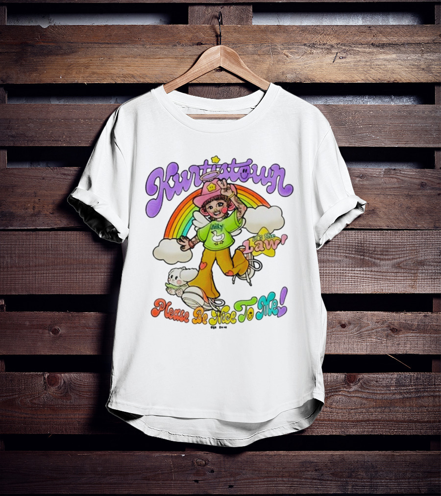 Kurtis Conner Kurtistown Please Be Nice To Me It's The Law Rainbow Character T-Shirt