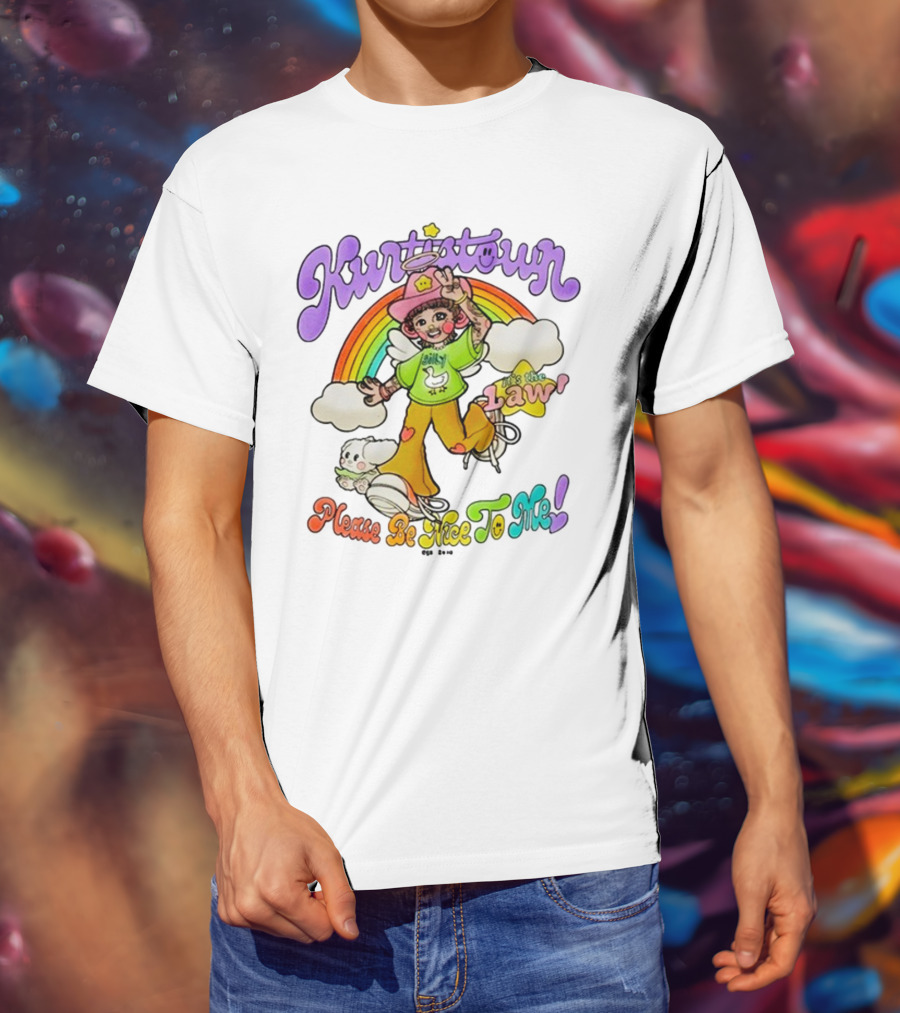 Kurtis Conner Kurtistown Please Be Nice To Me It's The Law Rainbow Character T-Shirt