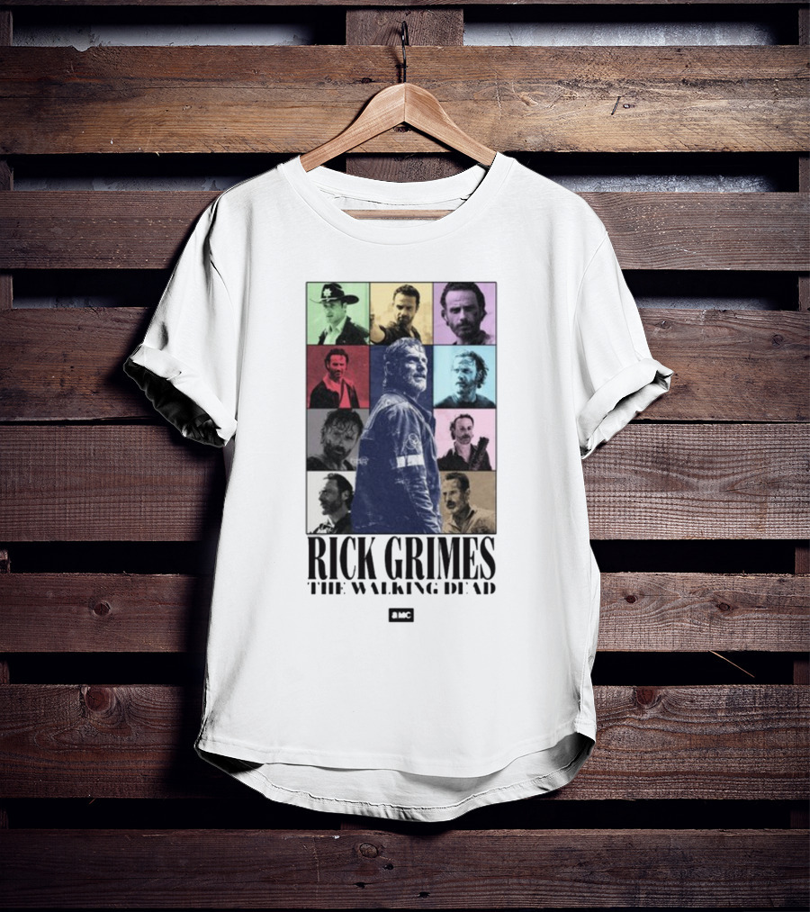 Rick Grimes The Walking Dead AMC Character Collage T-Shirt