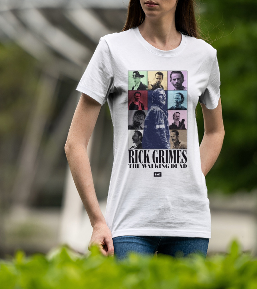 Rick Grimes The Walking Dead AMC Character Collage T-Shirt