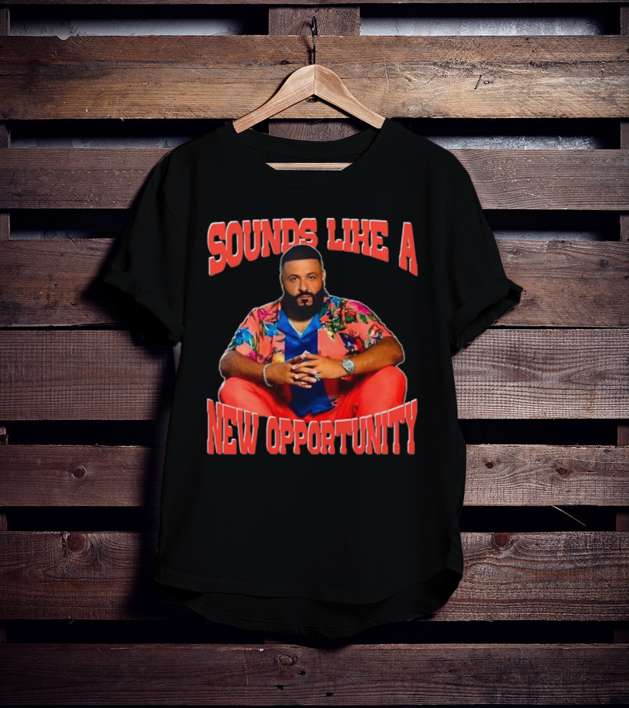 Sounds Like A New Opportunity Dj Khaled Seated IN Vibrant Floral T-Shirt