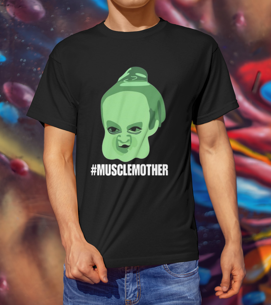 MUSCLEMOTHER Green Head Character T-Shirt