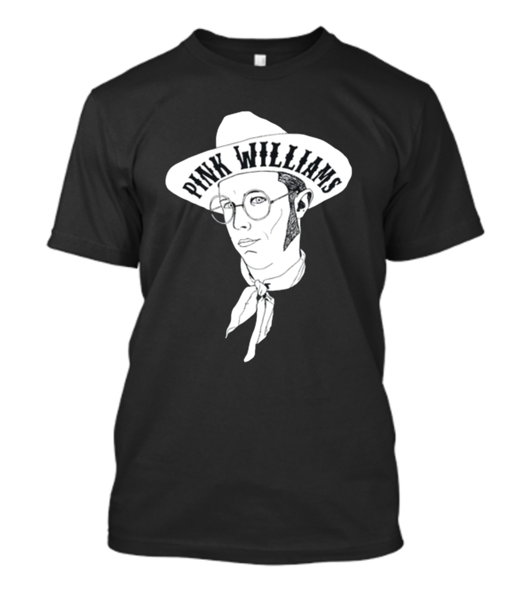 Punkwithacamera Pink Williams Vintage Cowboy Ink Sketch T-Shirt
