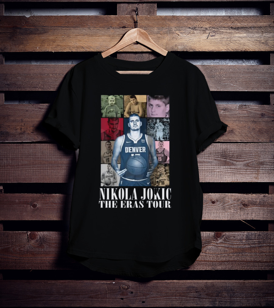 Nikola Jokic Denver Basketball Evolution Through The Eras Tour T-Shirt