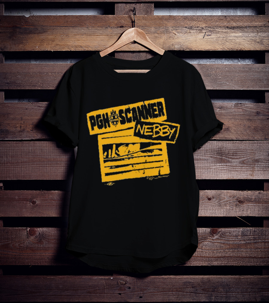 Pgh Scanner Nebby Jail Bars Yellow T-Shirt