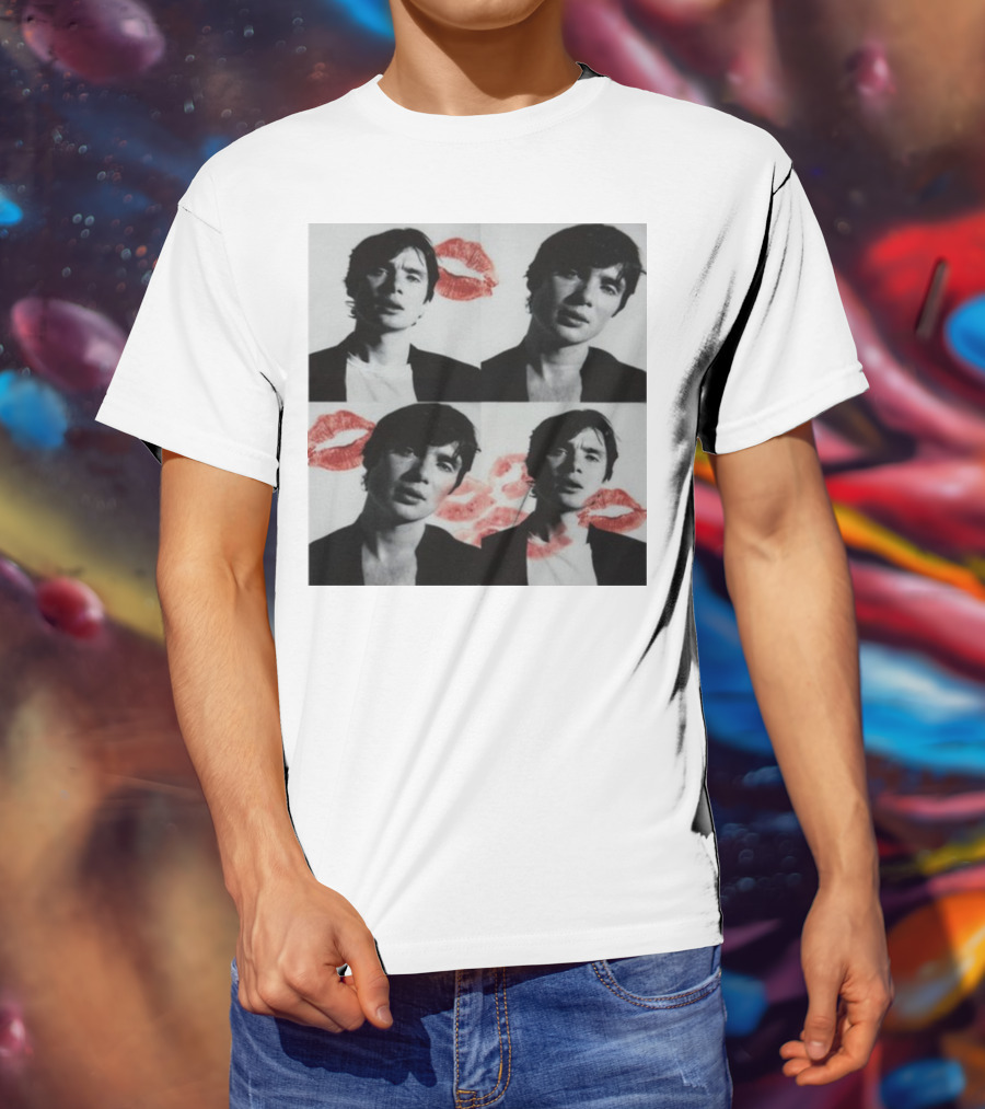 Mustardyardpress Cillian Photobooth Kiss Prints T-Shirt