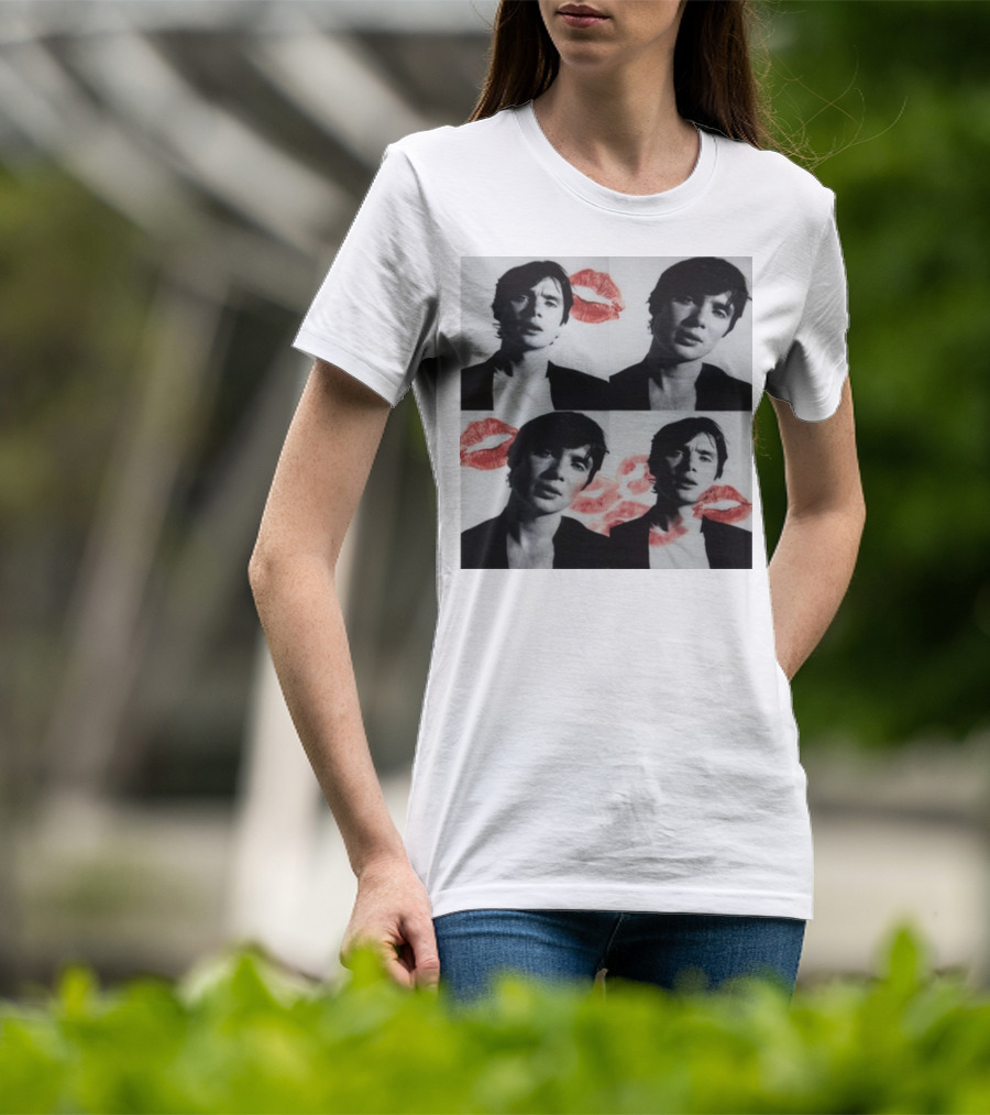 Mustardyardpress Cillian Photobooth Kiss Prints T-Shirt