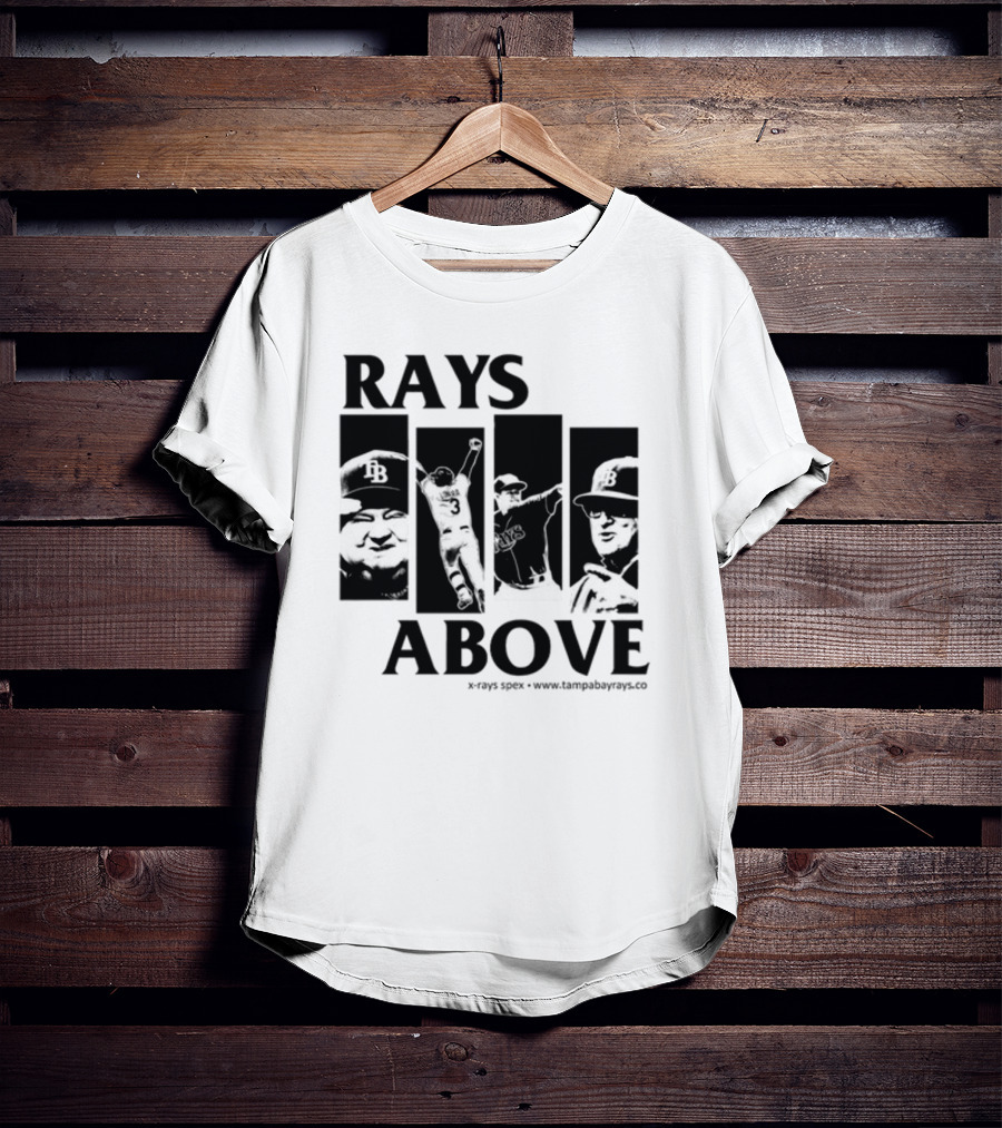 Rays Above Tampa Bay Baseball TB Logo Players T-Shirt