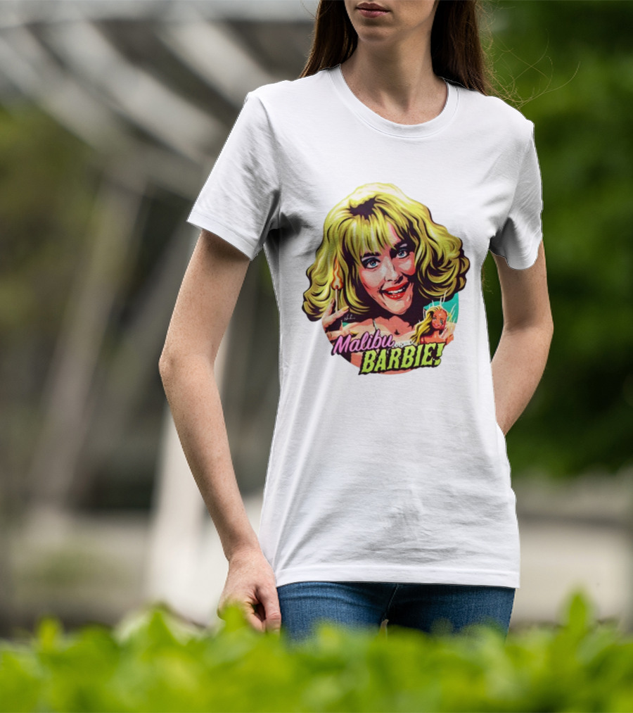 Malibu Barbie Debbie Jellinsky Doll Art With Flaming Lighter T-Shirt